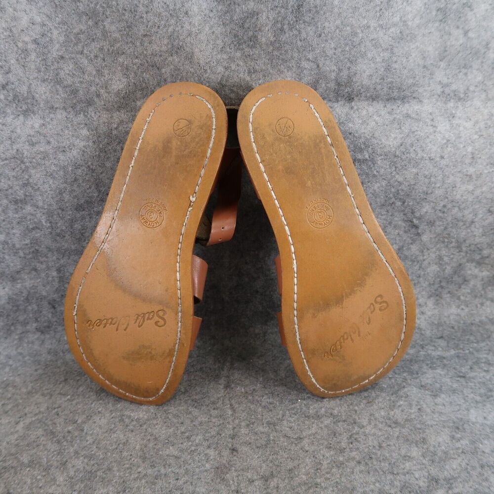 Salt Water Shoes Womens 5 Sandals Classic Leather Hand Stitched Water Friendly - Picture 9 of 13